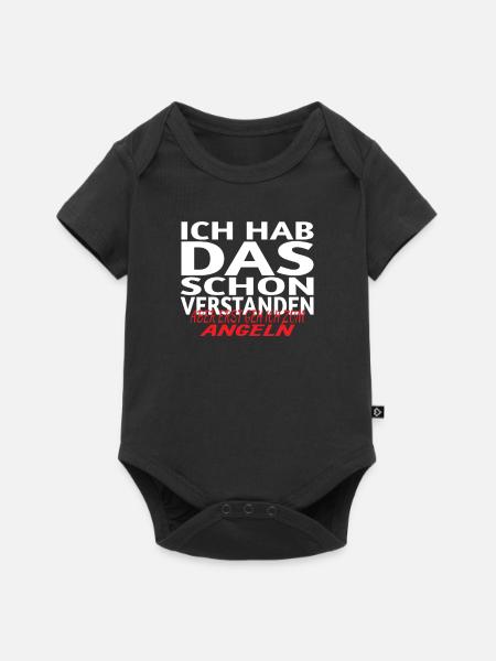 Angler Geschenkidee Hobby Angeln - Baby Premium Kurzarmbody - Schwarz