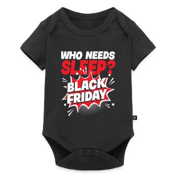 Who Needs Black Friday? Anti Black Friday - Baby Premium Kurzarmbody - Schwarz - Vorne