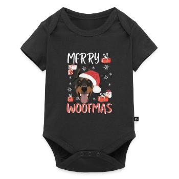 Doberman Merry Christmas - Baby Premium short-sleeve bodysuit - black - Front