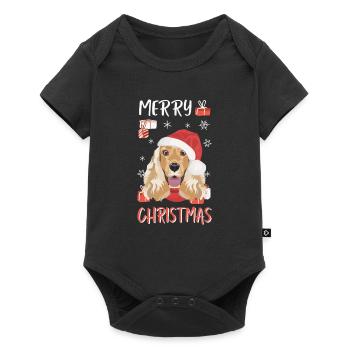 Deutsch Cocker Spaniel Joyeux Noël - Body à manches courtes Premium Bébé - noir - Devant