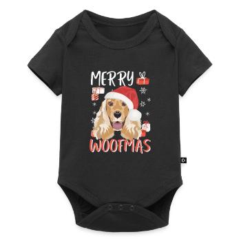 Deutsch Cocker Spaniel Joyeux Noël - Body à manches courtes Premium Bébé - noir - Devant