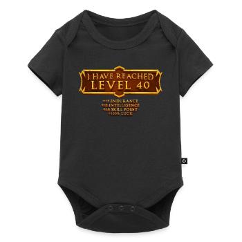 J’ai atteint le niveau 40 rpg jeu en ligne 40ème - Body à manches courtes Premium Bébé - noir - Devant