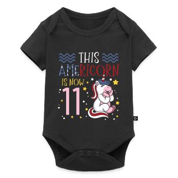Cette Americorn est maintenant 11 Unicorn Pony 4. - Body à manches courtes Premium Bébé - noir - Devant