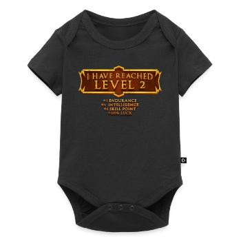I have reached level 2 rpg online gaming 2nd - Baby Premium short-sleeve bodysuit - black - Front