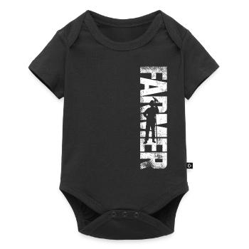 Farming Farmer Vintage Farmer - Baby Premium Kurzarmbody - Schwarz - Vorne