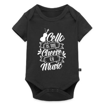 Le violoncelle est le fromage de la musique violoncelliste violoncelliste - Body à manches courtes Premium Bébé - noir - Devant