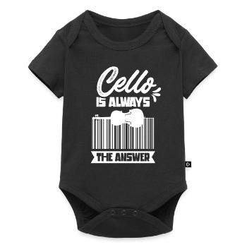 Cello Ist Immer Die Antwort Cellist Cellos - Baby Premium Kurzarmbody - Schwarz - Vorne