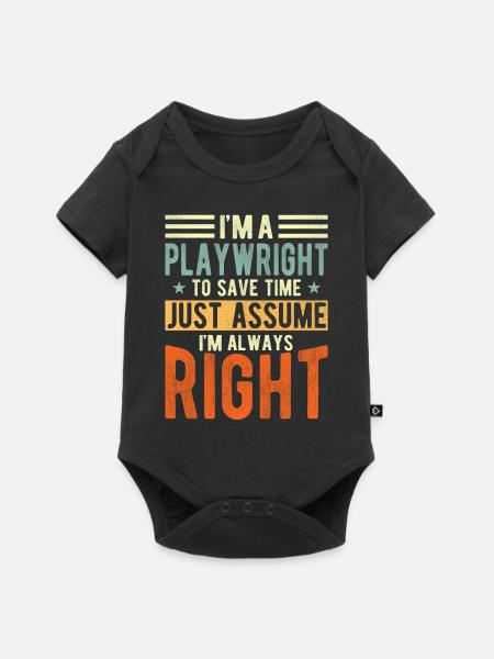 Dramatiker - Baby Premium Kurzarmbody - Schwarz
