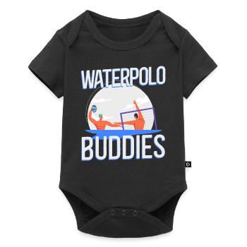 Water Polo Friends Besties Water - Baby Premium Kurzarmbody - Schwarz - Vorne