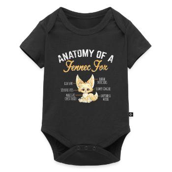 Anatomy Of A Fennec Fox Cute Fox Lover Kawaii Fenn - Baby Premium short-sleeve bodysuit - black - Front