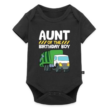 Aunt Of The Birthday Boy Garbage Truck Birthday - Baby Premium short-sleeve bodysuit - black - Front