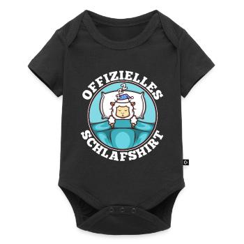 Offizielles schlafshirt Schaf - Baby Premium Kurzarmbody - Schwarz - Vorne