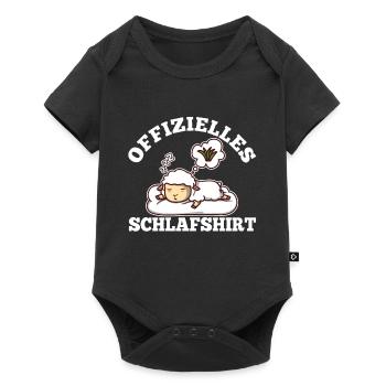 Offizielles schlafshirt Schaf - Baby Premium Kurzarmbody - Schwarz - Vorne