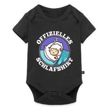 Offizielles schlafshirt Schaf - Baby Premium Kurzarmbody - Schwarz - Vorne