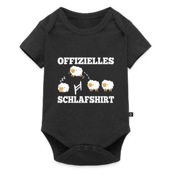 Offizielles schlafshirt Schaf - Baby Premium Kurzarmbody - Schwarz - Vorne