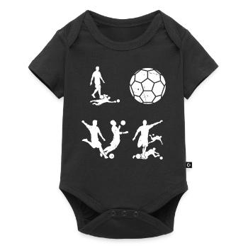 Soccer LOVE Soccer Player Love Soccer - Baby Premium short-sleeve bodysuit - black - Front
