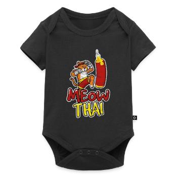 Muay Thai Cat Meow Thai Muay Thai Fighter Kickboxi - Body à manches courtes Premium Bébé - noir - Devant