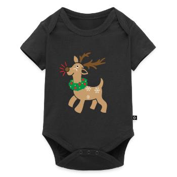 Tenue joyeux de wapiti - Body à manches courtes Premium Bébé - noir - Devant