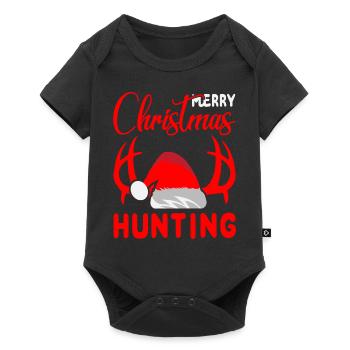 Joyeux Noël tenue de chasse - Body à manches courtes Premium Bébé - noir - Devant