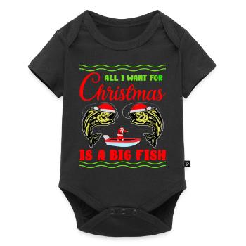 Tout ce que je veux pour Noël, c’est un gros poisson - Body à manches courtes Premium Bébé - noir - Devant