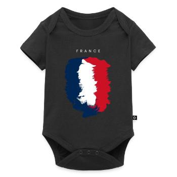 France outfit - Baby Premium short-sleeve bodysuit - black - Front