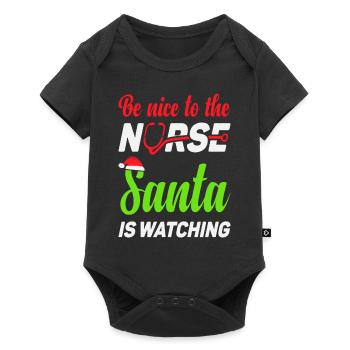 Be nice to the Nurse - Baby Premium Kurzarmbody - Schwarz - Vorne