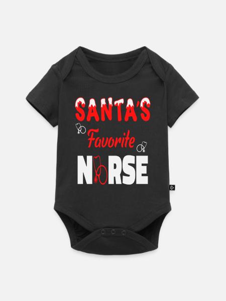 Santas Nurse - Baby Premium Kurzarmbody - Schwarz