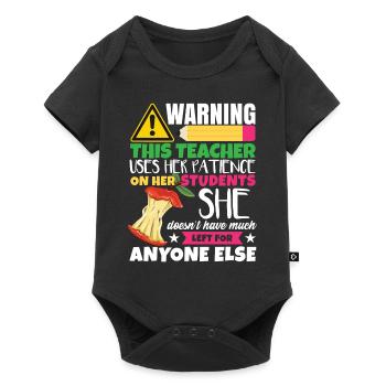 Funny Sarcasm Teacher - Baby Premium short-sleeve bodysuit - black - Front