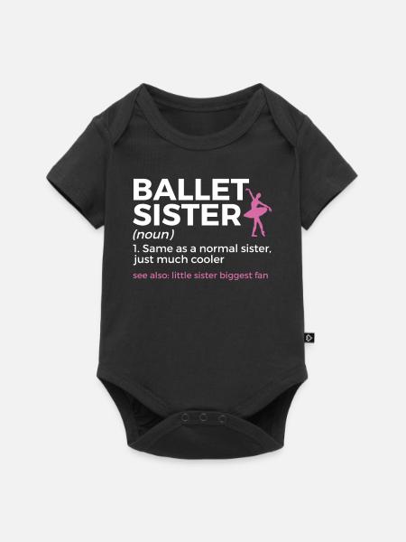 Danse classique - Body à manches courtes Premium Bébé - noir