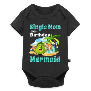 Mermaid Single Maman Du 8ème Anniversaire - Body à manches courtes Premium Bébé - noir - Devant