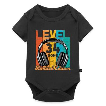 Gaming Birthday 34 Years Level 34 Complete - Baby Premium short-sleeve bodysuit - black - Front