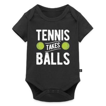 Le tennis prend des balles fan d'entraîneur de joueur de sport drôle - Body à manches courtes Premium Bébé - noir - Devant