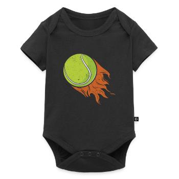 Balle de tennis Cool Drôle de joueur de sport Entraîneur Fan - Body à manches courtes Premium Bébé - noir - Devant