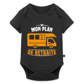 Mon Plan de Retraite Camping Car Humour Cadeau - Body à manches courtes Premium Bébé - noir - Devant