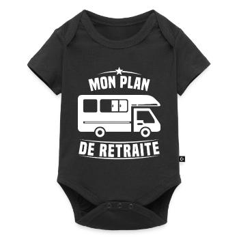 Mon Plan de Retraite Camping Car Humour Cadeau - Body à manches courtes Premium Bébé - noir - Devant