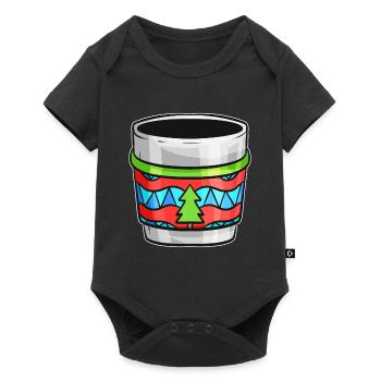 Bécher d’automne avec pull moche pour Noël - Body à manches courtes Premium Bébé - noir - Devant