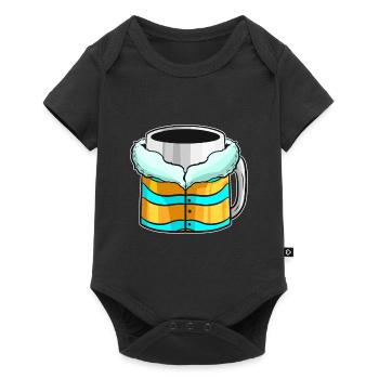 Bécher d’automne avec veste d’hiver pour Noël - Body à manches courtes Premium Bébé - noir - Devant
