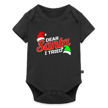 Dear Santa I Tried Pun For Christmas - Baby Premium short-sleeve bodysuit - black - Front