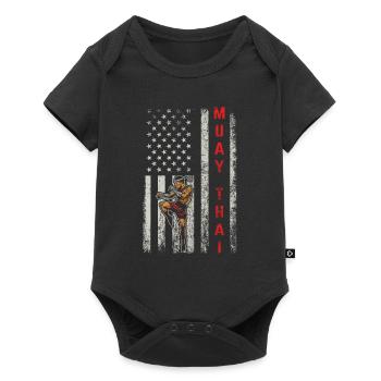 Muay Thai Fighter Kickboxer Thai Boxing Kickboxing - Baby Premium short-sleeve bodysuit - black - Front