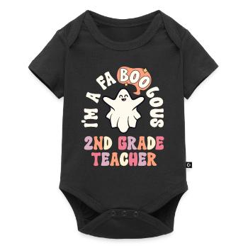 Professeur Halloween Retro 2nd Grade Vintage Second - Body à manches courtes Premium Bébé - noir - Devant