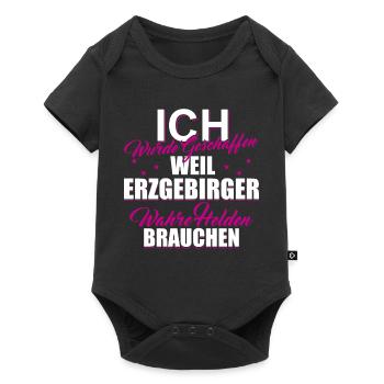 Erzgebirge Helden Geschenk Weihnachten - Baby Premium Kurzarmbody - Schwarz - Vorne