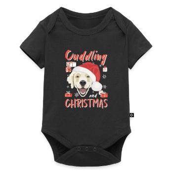 Golden Retriever Merry Christmas - Baby Premium short-sleeve bodysuit - black - Front
