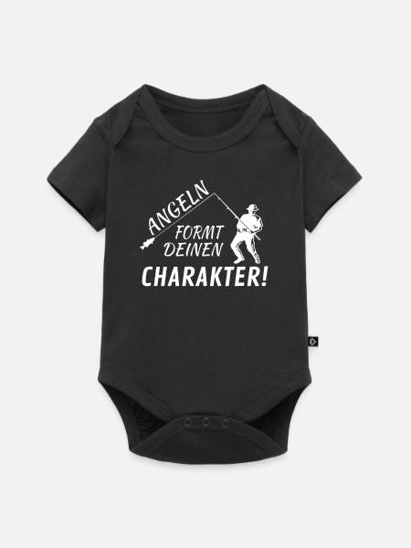 Angler Geschenkidee Hobby Angeln - Baby Premium Kurzarmbody - Schwarz