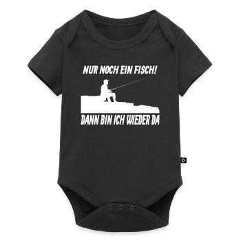 Angler Geschenkidee Hobby Angeln - Baby Premium Kurzarmbody - Schwarz - Vorne