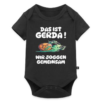 Das ist Gerda Wir Joggen gemeinsam Langsame - Baby Premium Kurzarmbody - Schwarz - Vorne