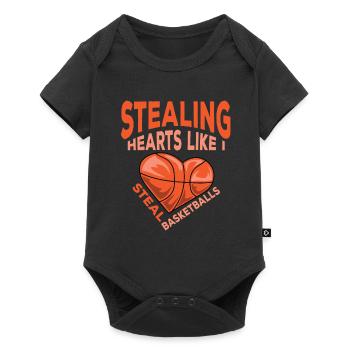 Basketball basketball hoop throwing basketball players - Baby Premium short-sleeve bodysuit - black - Front