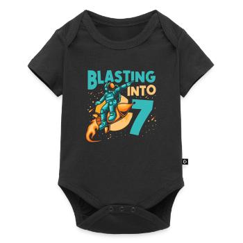 Astronauten-liebhaber-raumschiff All the best for the 7. - Baby Premium short-sleeve bodysuit - black - Front