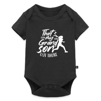 C’est mon petit-fils là-bas sport d’athlète de tennis - Body à manches courtes Premium Bébé - noir - Devant