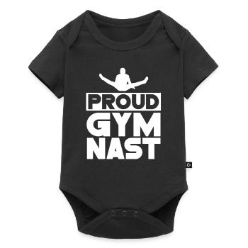 Fier gymnaste Amateur de gymnaste Gymnastique Gymnastique - Body à manches courtes Premium Bébé - noir - Devant