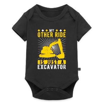 Conducteur d’excavatrice Mon autre trajet est une excavatrice - Body à manches courtes Premium Bébé - noir - Devant